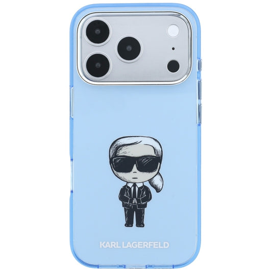 MagSafe-fodral för Apple iPhone 18 Pro / 17 Pro, Karl Lagerfeld, HC IML Ikonik Sketch Print, Blå