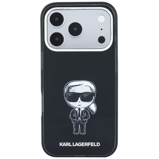 MagSafe-fodral för Apple iPhone 18 Pro / 17 Pro, Karl Lagerfeld, HC IML Ikonik Sketch Print, Svart