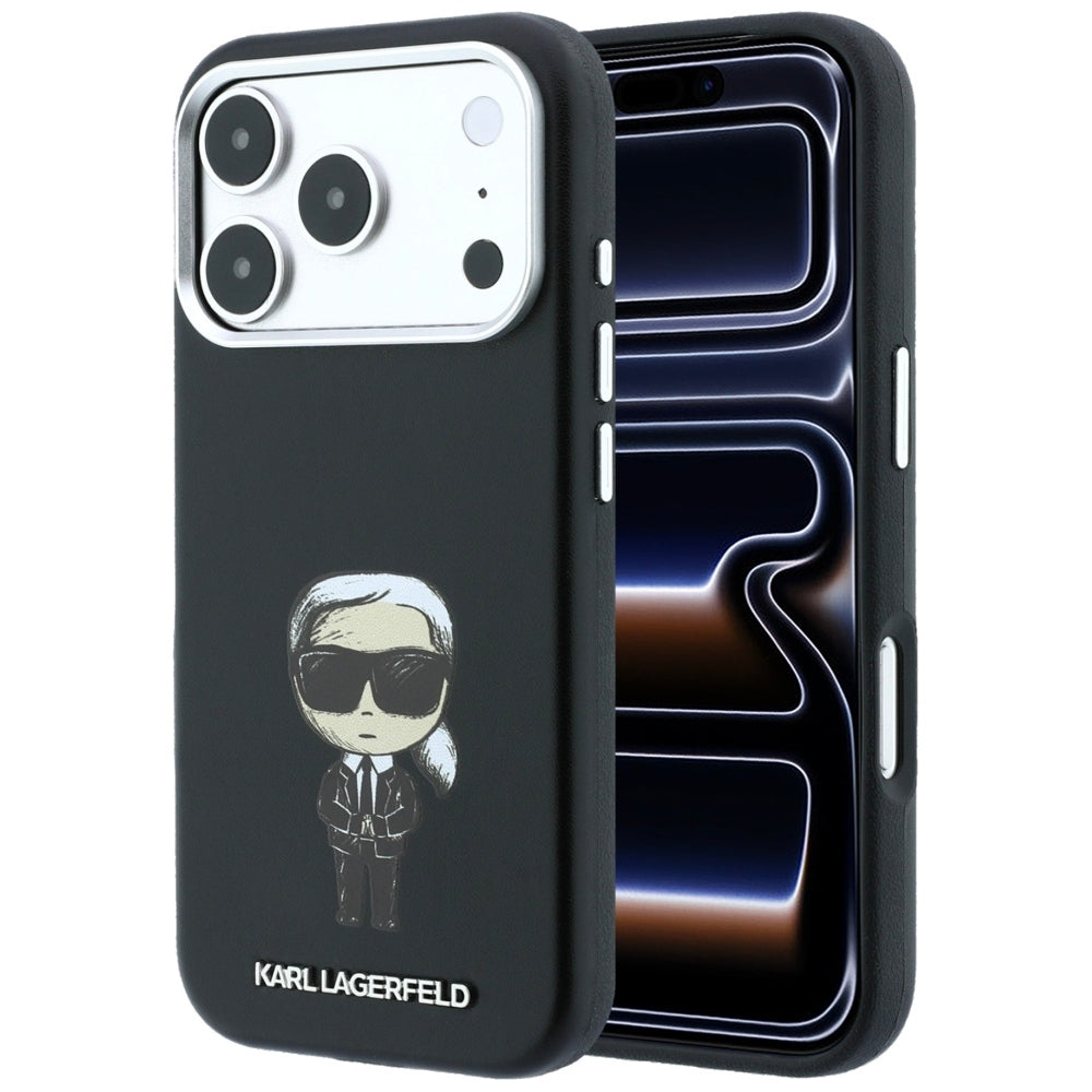 MagSafe-fodral för Apple iPhone 18 Pro / 17 Pro, Karl Lagerfeld, Ikonik Sketch, Svart
