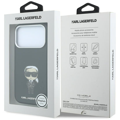 MagSafe-fodral för Apple iPhone 18 Pro / 17 Pro, Karl Lagerfeld, Ikonik Sketch, Svart