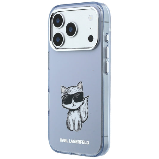 MagSafe-fodral för Apple iPhone 18 Pro / 17 Pro, Karl Lagerfeld, IML Choupette Body Sketch Print, Blå