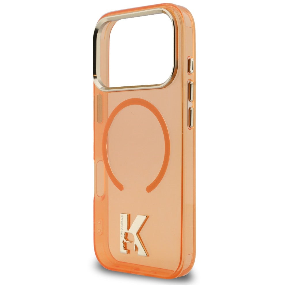 MagSafe-skal för Apple iPhone 18 Pro / 17 Pro, Karl Lagerfeld, IML Karl Head Logo, orange