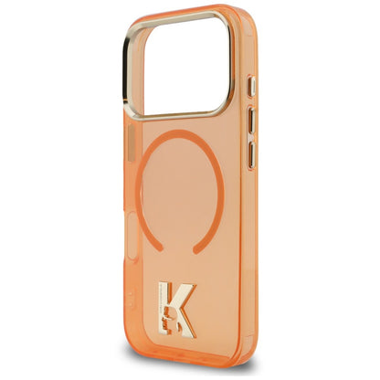 MagSafe-skal för Apple iPhone 18 Pro / 17 Pro, Karl Lagerfeld, IML Karl Head Logo, orange