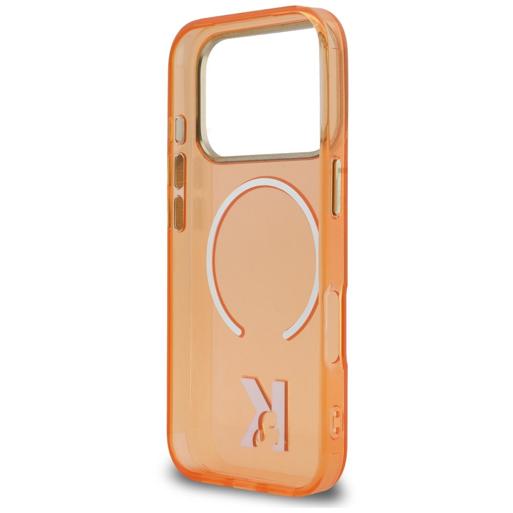 MagSafe-skal för Apple iPhone 18 Pro / 17 Pro, Karl Lagerfeld, IML Karl Head Logo, orange