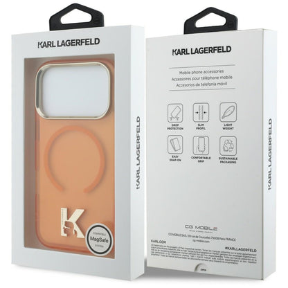 MagSafe-skal för Apple iPhone 18 Pro / 17 Pro, Karl Lagerfeld, IML Karl Head Logo, orange