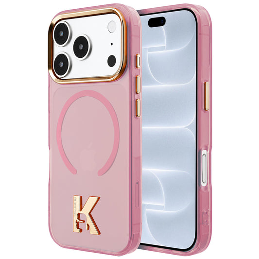 MagSafe-skal för Apple iPhone 18 Pro / 17 Pro, Karl Lagerfeld, IML Karl Head Logo, rosa