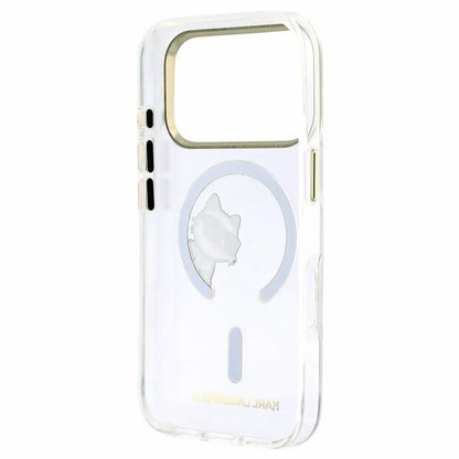 MagSafe-fodral för Apple iPhone 18 Pro / 17 Pro, Karl Lagerfeld, IML Peekaboo Print och metallram, transparent