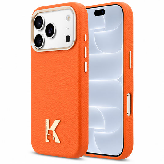 MagSafe Case for Apple iPhone 18 Pro / 17 Pro, Karl Lagerfeld, Karl's Head Logo, Orange