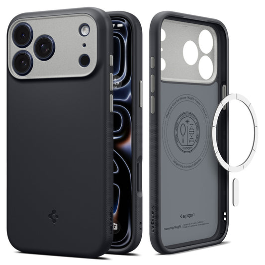 MagSafe-fodral för Apple iPhone 18 Pro / 17 Pro, Spigen, Caseology Nano Pop, Svart ACS12177