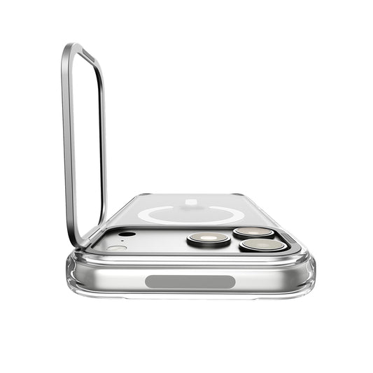 MagSafe-fodral för Apple iPhone 18 Pro / 17 Pro, Spigen, Ultra Hybrid Optik S, Silver Transparent ACS11921