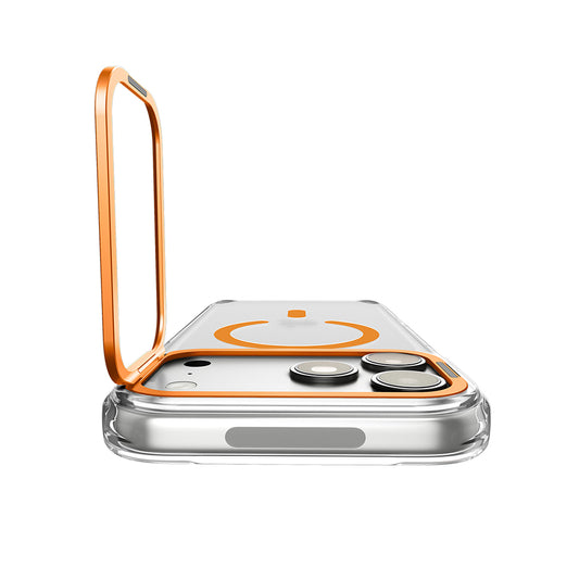 MagSafe-fodral för Apple iPhone 18 Pro / 17 Pro, Spigen, Ultra Hybrid Optik S, Transparent Orange ACS11923