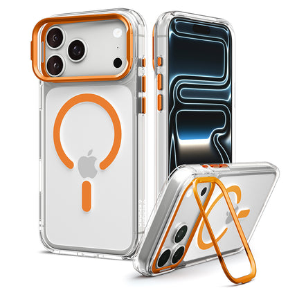 MagSafe-fodral för Apple iPhone 18 Pro / 17 Pro, Spigen, Ultra Hybrid Optik S, Transparent Orange ACS11923