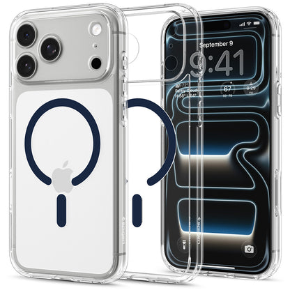 MagSafe Case for Apple iPhone 18 Pro / 17 Pro, Spigen, Ultra Hybrid, Navy Transparent ACS12158