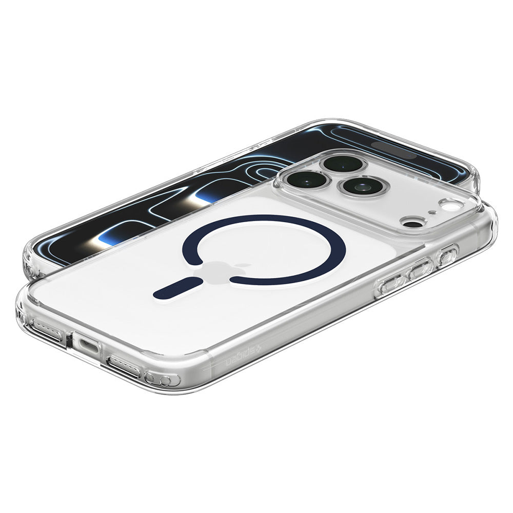 MagSafe Case for Apple iPhone 18 Pro / 17 Pro, Spigen, Ultra Hybrid, Navy Transparent ACS12158