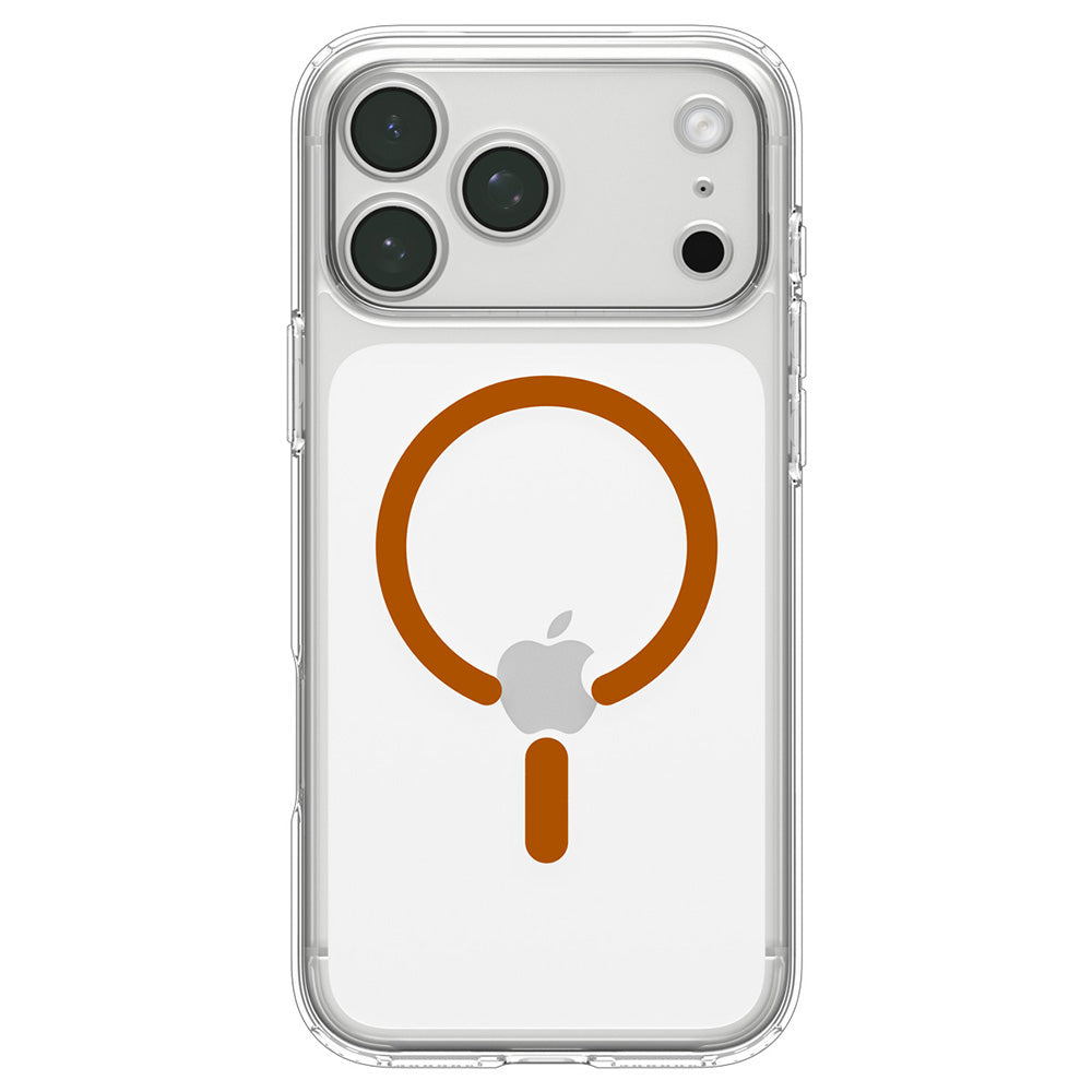 MagSafe-fodral för Apple iPhone 18 Pro / 17 Pro, Spigen, Ultra Hybrid, Transparent Orange ACS12159