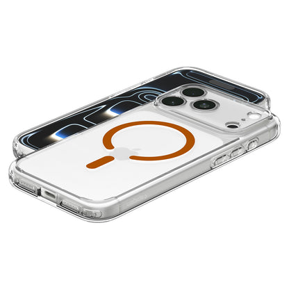 MagSafe-fodral för Apple iPhone 18 Pro / 17 Pro, Spigen, Ultra Hybrid, Transparent Orange ACS12159