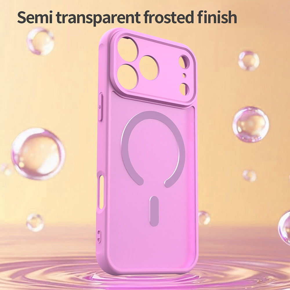 MagSafe-fodral för Apple iPhone 18 Pro / 17 Pro, Techsuit, HaloFrost II, Rosa