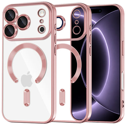 MagSafe-fodral för Apple iPhone 18 Pro / 17 Pro, Techsuit, Luxury Crystal, Rosa
