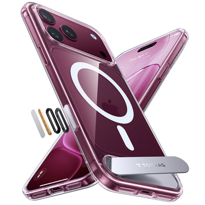 MagSafe Case for Apple iPhone 18 Pro / 17 Pro, Torras, Ostand L1 Guardian, Transparent