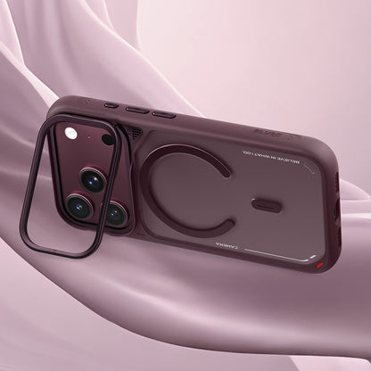 MagSafe-skal för Apple iPhone 18 Pro Max / 17 Pro Max, Blueo, värmeavledande stativ, satinfinish i vinrött