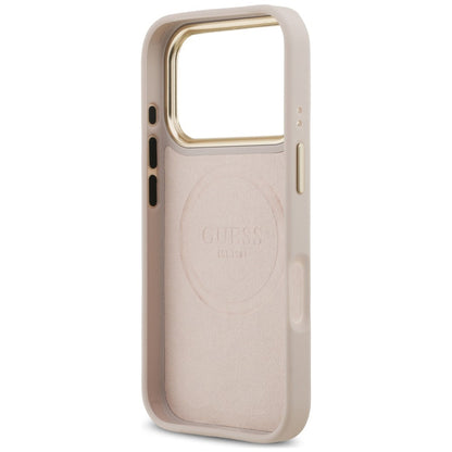 MagSafe-skal för Apple iPhone 18 Pro Max / 17 Pro Max, Guess, 4G Logo Plate, rosa