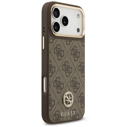 MagSafe-skal för Apple iPhone 18 Pro Max / 17 Pro Max, Guess, 4G Strass Logo, brun