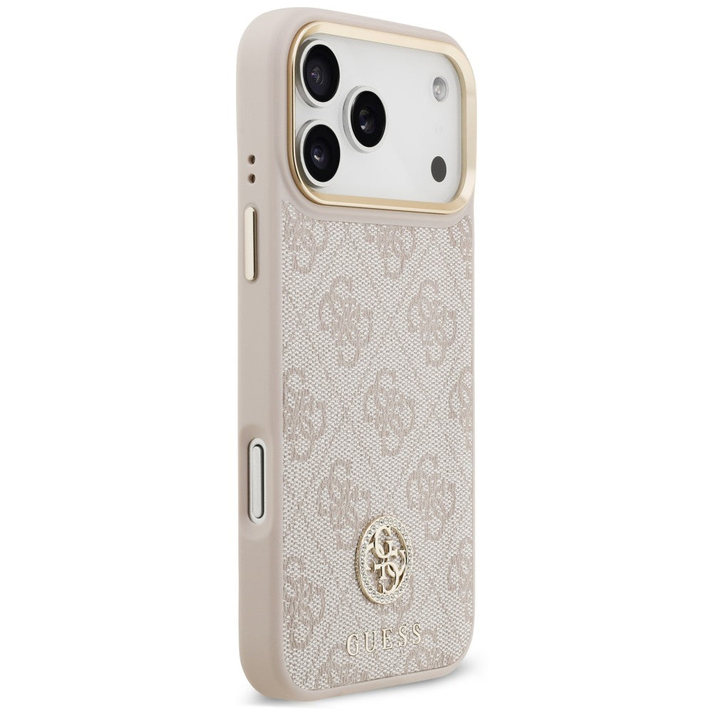 MagSafe-skal för Apple iPhone 18 Pro Max / 17 Pro Max, Guess, 4G Strass Logo, rosa