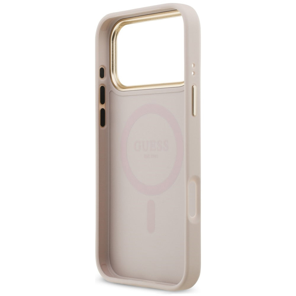MagSafe-skal för Apple iPhone 18 Pro Max / 17 Pro Max, Guess, 4G Strass Logo, rosa