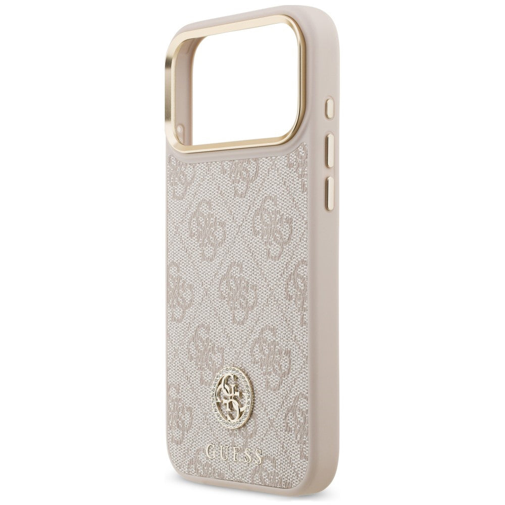 MagSafe-skal för Apple iPhone 18 Pro Max / 17 Pro Max, Guess, 4G Strass Logo, rosa