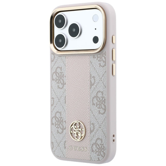 MagSafe-fodral för Apple iPhone 18 Pro Max / 17 Pro Max, Guess, 4G Stripe Round Classic Logo, Rosa