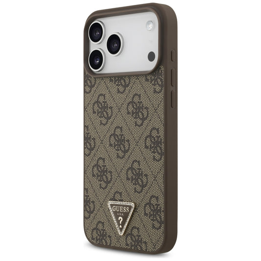 MagSafe-fodral för Apple iPhone 18 Pro Max / 17 Pro Max, Guess, 4G Triangle Strass, Brun
