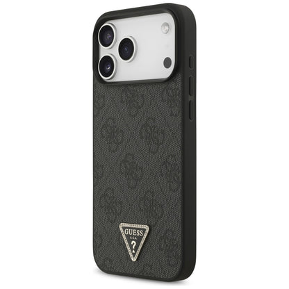 MagSafe-fodral för Apple iPhone 18 Pro Max / 17 Pro Max, Guess, 4G Triangle Strass, Svart
