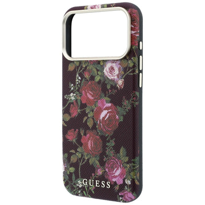 MagSafe-skal för Apple iPhone 18 Pro Max / 17 Pro Max, Guess, Blossom Roses Print, vinröd