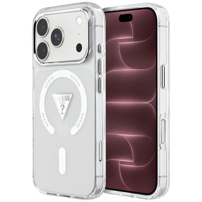 MagSafe-skal för Apple iPhone 18 Pro Max / 17 Pro Max, Guess, IML Gradient Triangle Logo, transparent