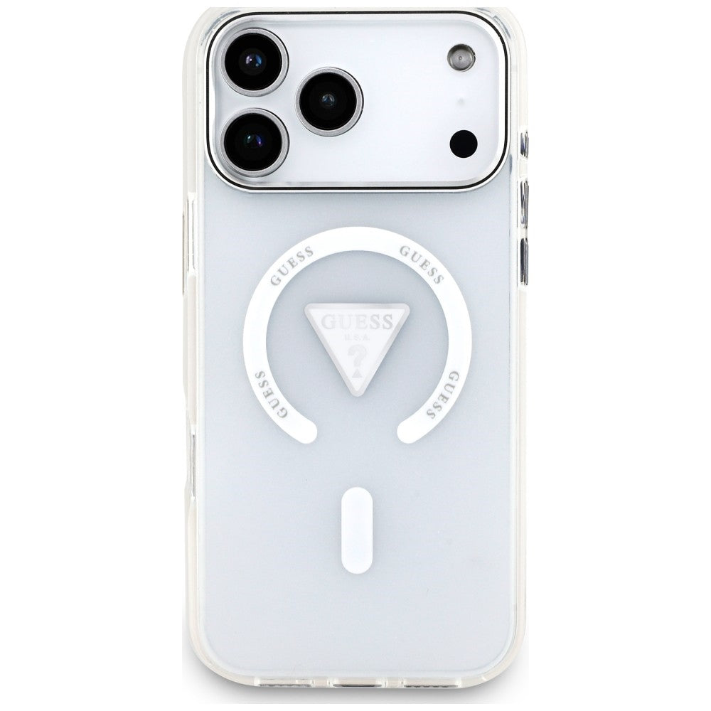 MagSafe-skal för Apple iPhone 18 Pro Max / 17 Pro Max, Guess, IML Gradient Triangle Logo, transparent