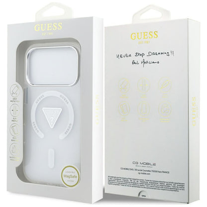 MagSafe-skal för Apple iPhone 18 Pro Max / 17 Pro Max, Guess, IML Gradient Triangle Logo, transparent