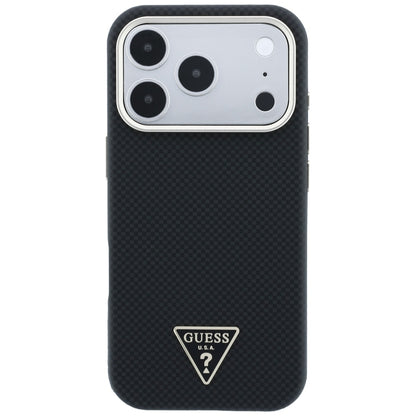 MagSafe-fodral för Apple iPhone 18 Pro Max / 17 Pro Max, Guess, Kevlar Triangle Logo, Svart