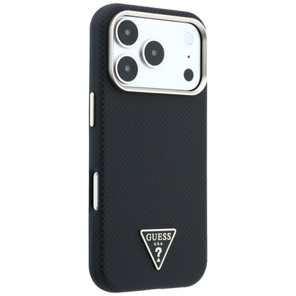MagSafe-fodral för Apple iPhone 18 Pro Max / 17 Pro Max, Guess, Kevlar Triangle Logo, Svart