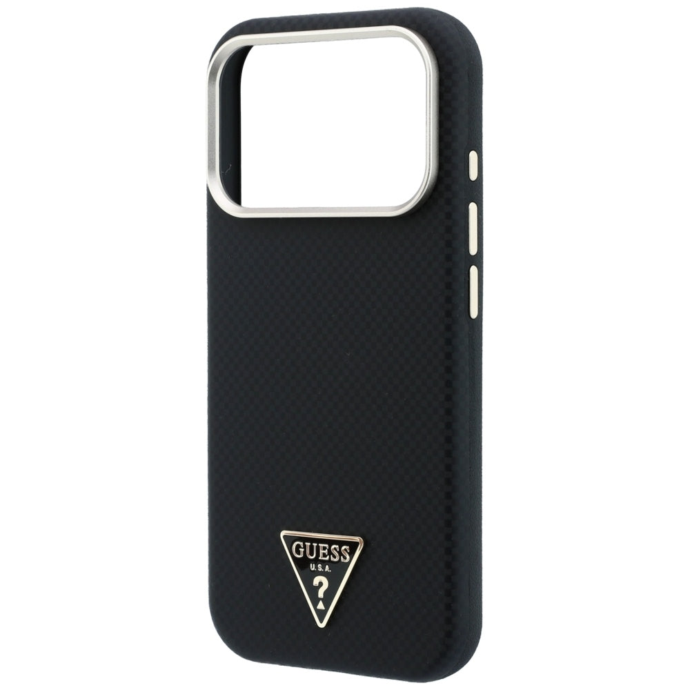 MagSafe-fodral för Apple iPhone 18 Pro Max / 17 Pro Max, Guess, Kevlar Triangle Logo, Svart