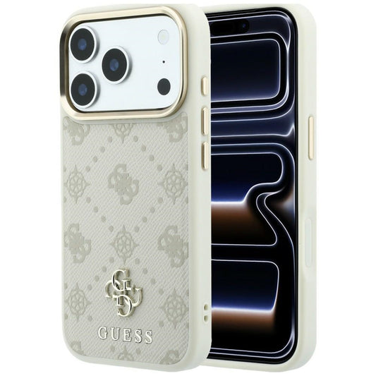 MagSafe-fodral för Apple iPhone 18 Pro Max / 17 Pro Max, Guess, Peony 4G Small Logo, Beige