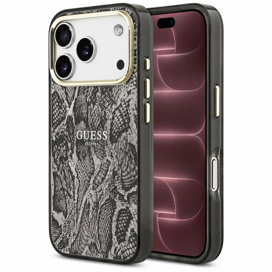 MagSafe-skal för Apple iPhone 18 Pro Max / 17 Pro Max, Guess, Python Pattern, svart