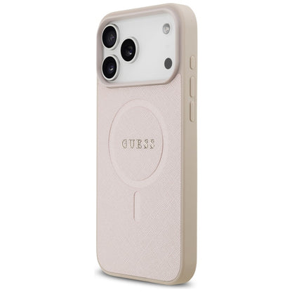 MagSafe-fodral för Apple iPhone 18 Pro Max / 17 Pro Max, Guess, Saffiano, Rosa