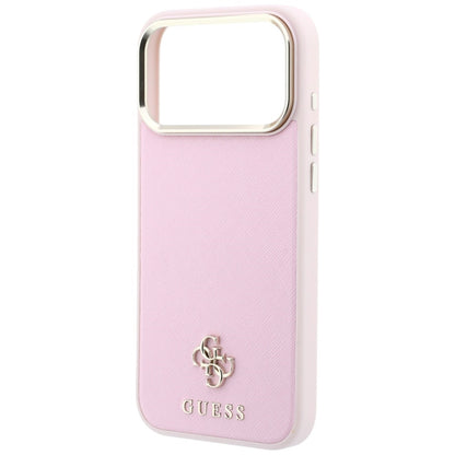 MagSafe Case for Apple iPhone 18 Pro Max / 17 Pro Max, Guess, Saffiano Small 4G Classic, Pink