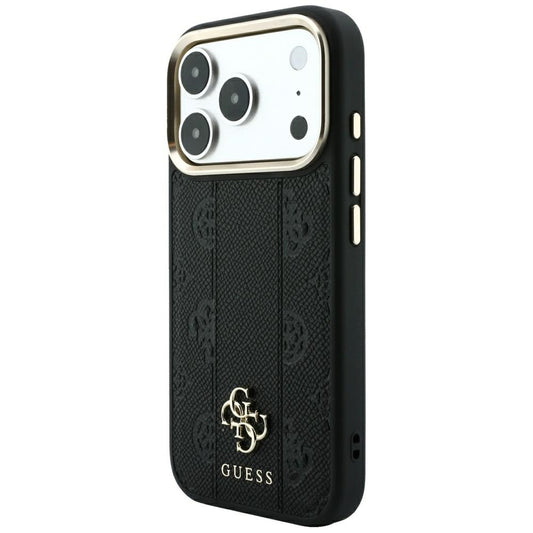 MagSafe-fodral för Apple iPhone 18 Pro Max / 17 Pro Max, Guess, Stripe Peony 4G, Svart