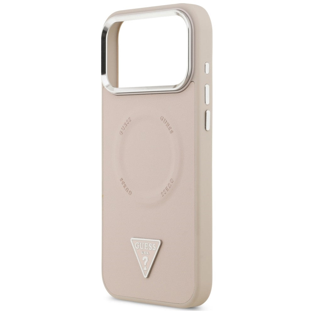 MagSafe-skal för Apple iPhone 18 Pro Max / 17 Pro Max, Guess, Triangle Logo, rosa