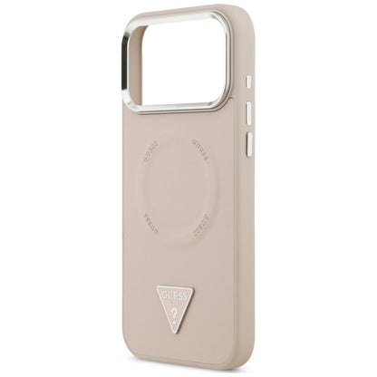 MagSafe-skal för Apple iPhone 18 Pro Max / 17 Pro Max, Guess, Triangle Logo, rosa