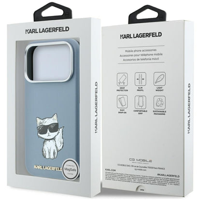MagSafe-fodral för Apple iPhone 18 Pro Max / 17 Pro Max, Karl Lagerfeld, Choupette Sketch, Bleu