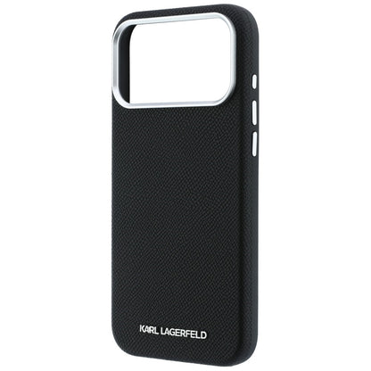 MagSafe-fodral för Apple iPhone 18 Pro Max / 17 Pro Max, Karl Lagerfeld, Kornigt Förlängt Logotyp, Svart
