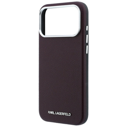 MagSafe-fodral för Apple iPhone 18 Pro Max / 17 Pro Max, Karl Lagerfeld, Kornigt Förlängt Logotyp, Vinröd