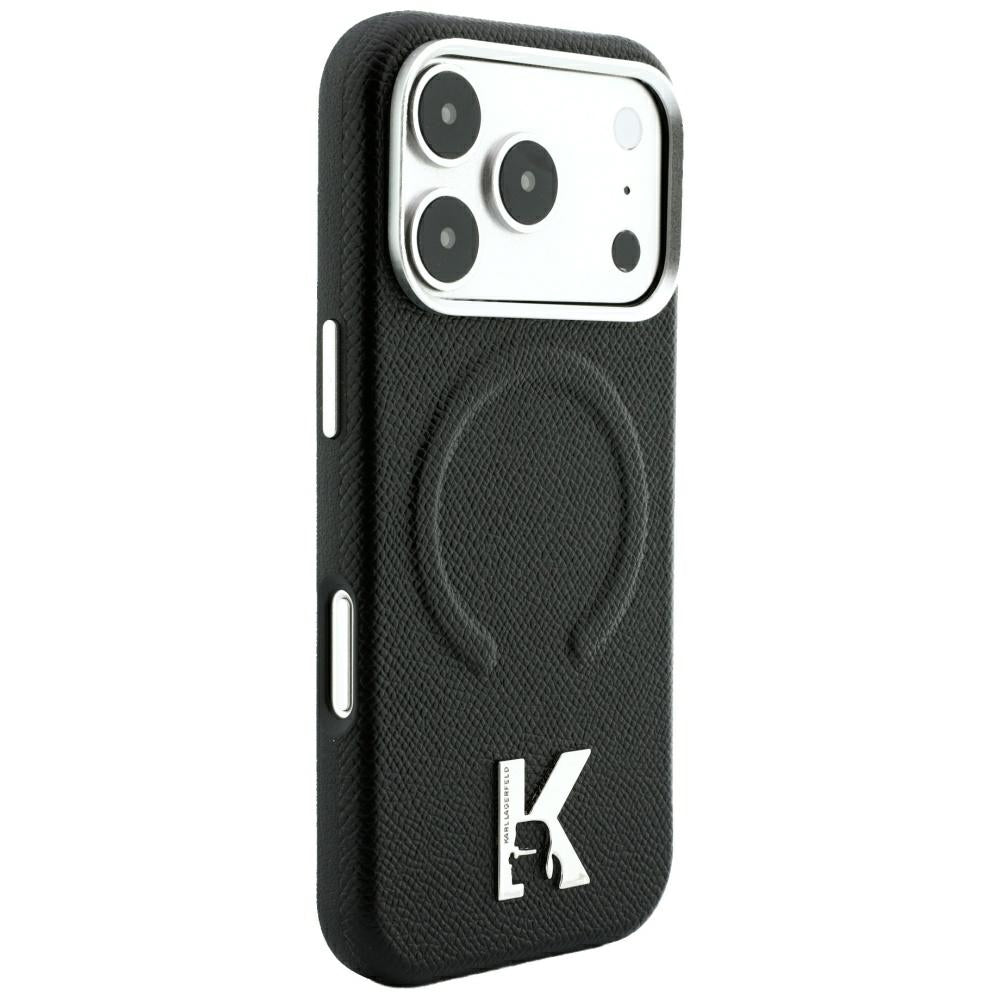 MagSafe-skal för Apple iPhone 18 Pro Max / 17 Pro Max, Karl Lagerfeld, Grained Embossed Ring, svart